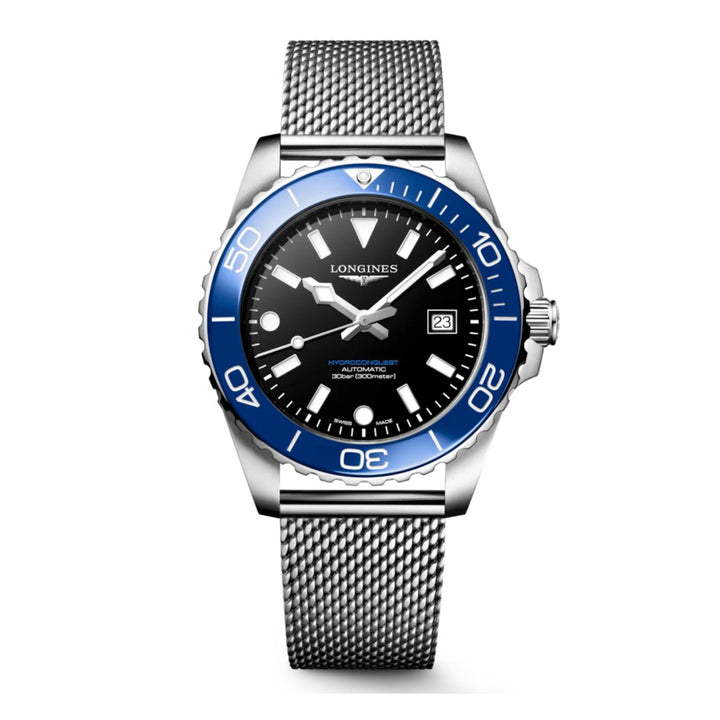 Hydroconquest Blue Bezel with Black Dial 39MM Watch