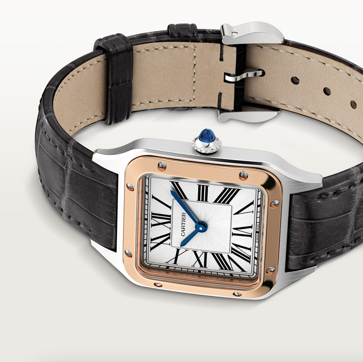 Santos Dumont Steel and Rose Gold Small Model
