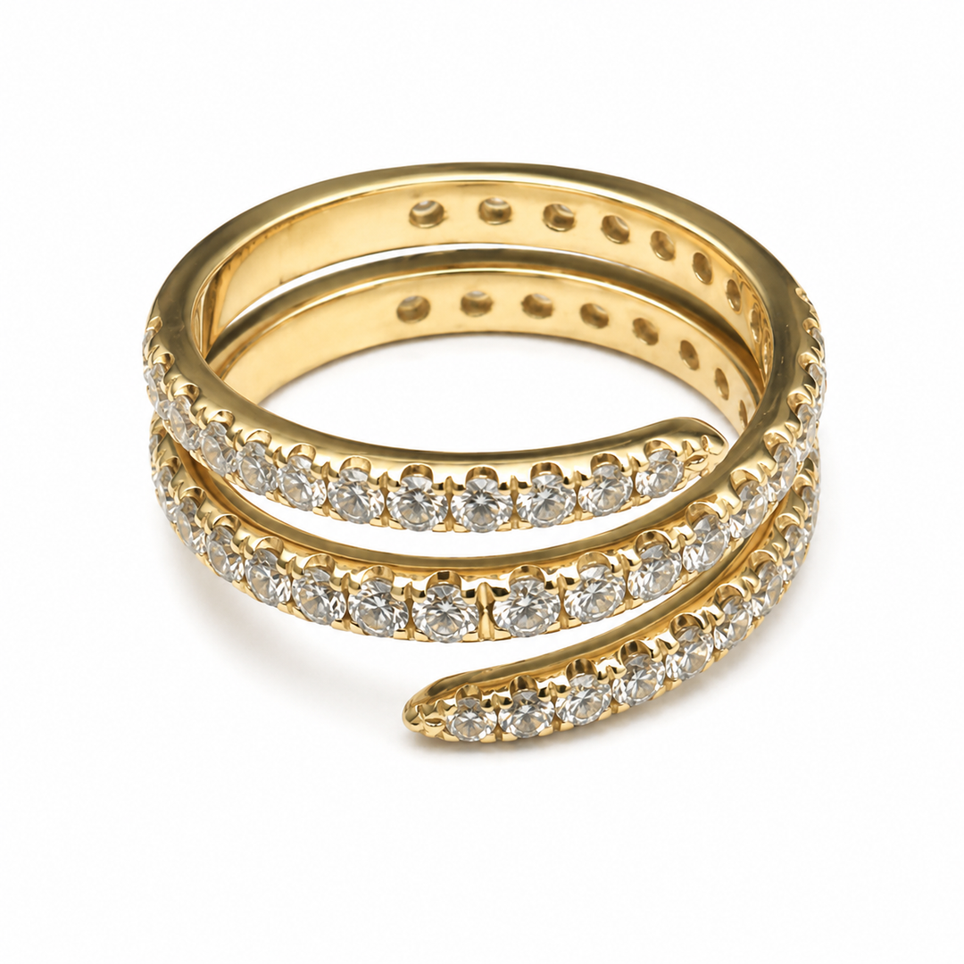 Diamond Pinky Ring in Yellow Gold