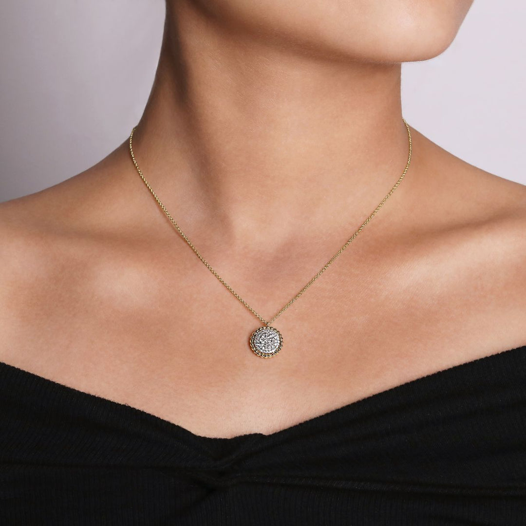 Diamond Pave Large Bujukan Bead Necklace