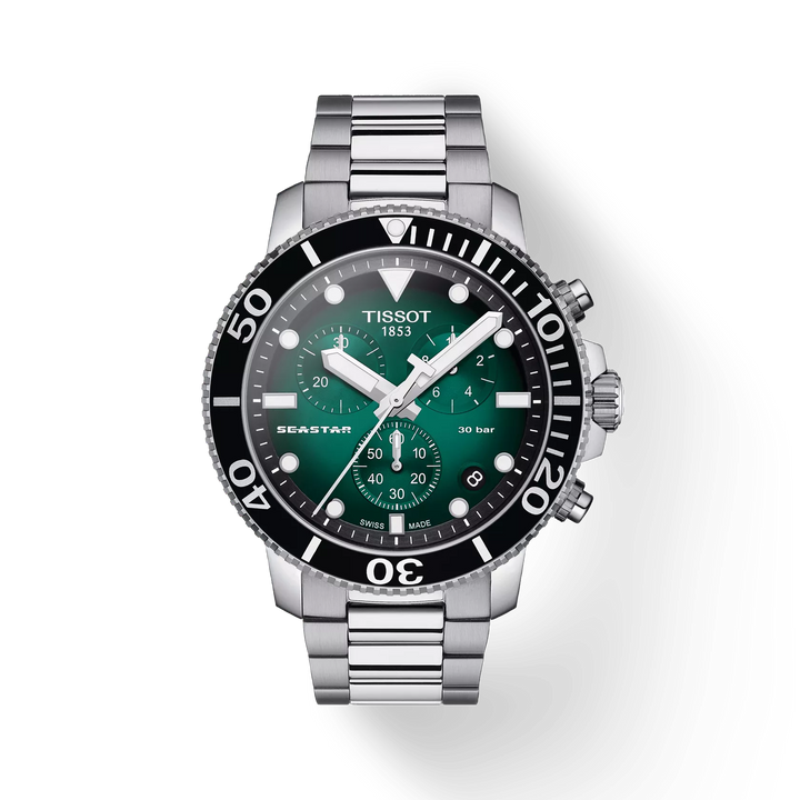 Seastar 1000 Chronograph 45.5MM Green Dial Watch