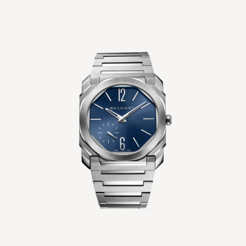 Octo Finissimo Stainless Steel with Blue Dial 40MM Watch