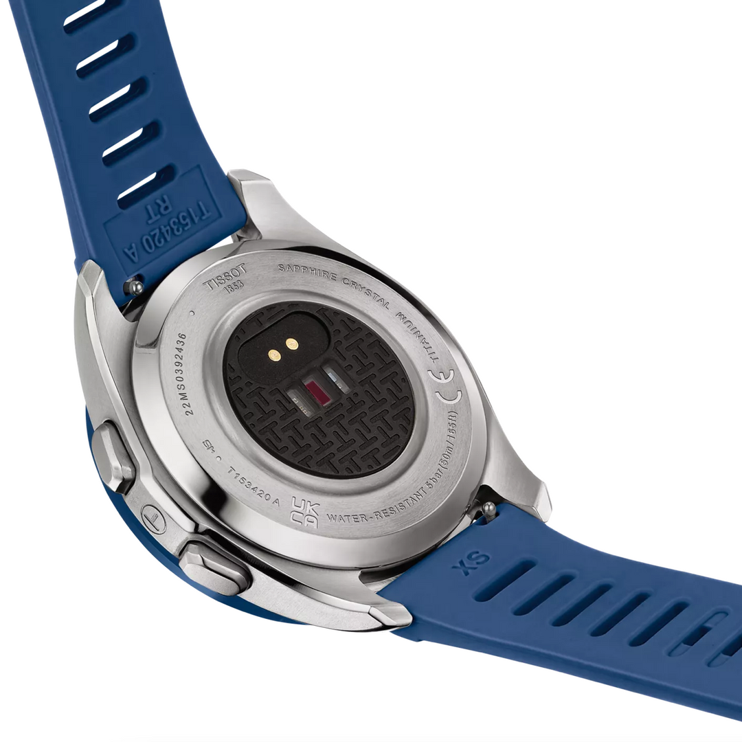 T-Touch Connect Sport Titanium Blue Ceramic Bezel 44MM Watch