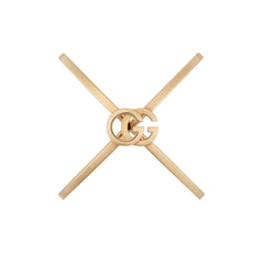 YBC702344001015|GUCCI |RUNNING G |18K Pink Gold Ring Cross GG - Size 7.25