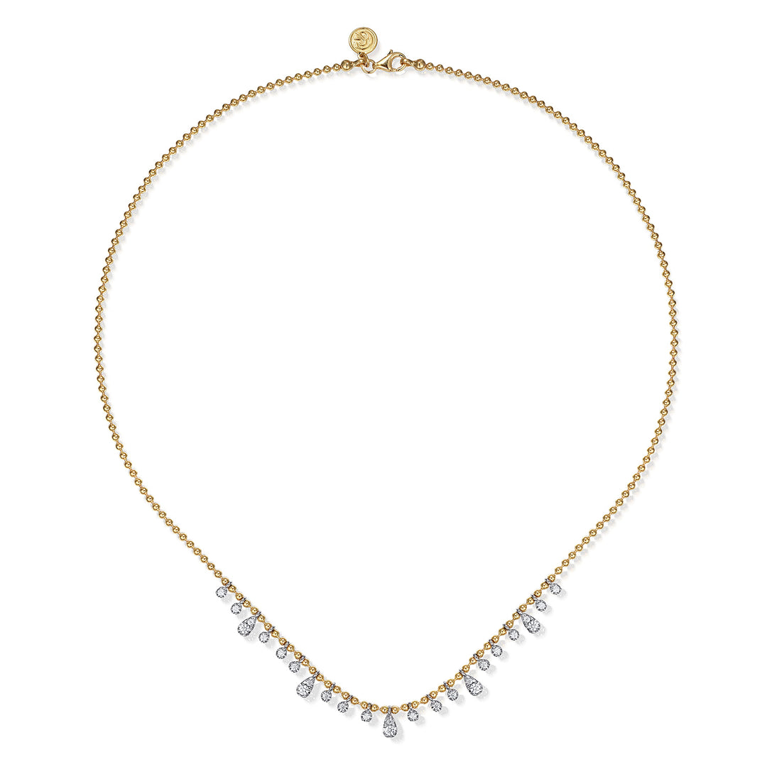 Diamond Bujukan Droplets Beaded Necklace