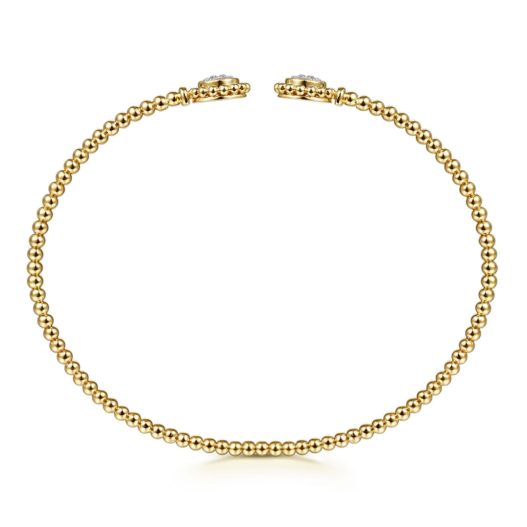 Bujukan Beaded Circle Pave Diamonds Bracelet