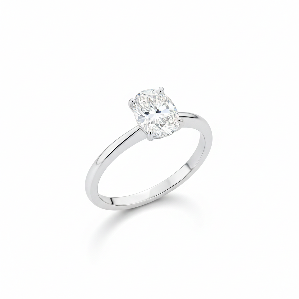 .50CT Oval Cut Solitaire Diamond Ring