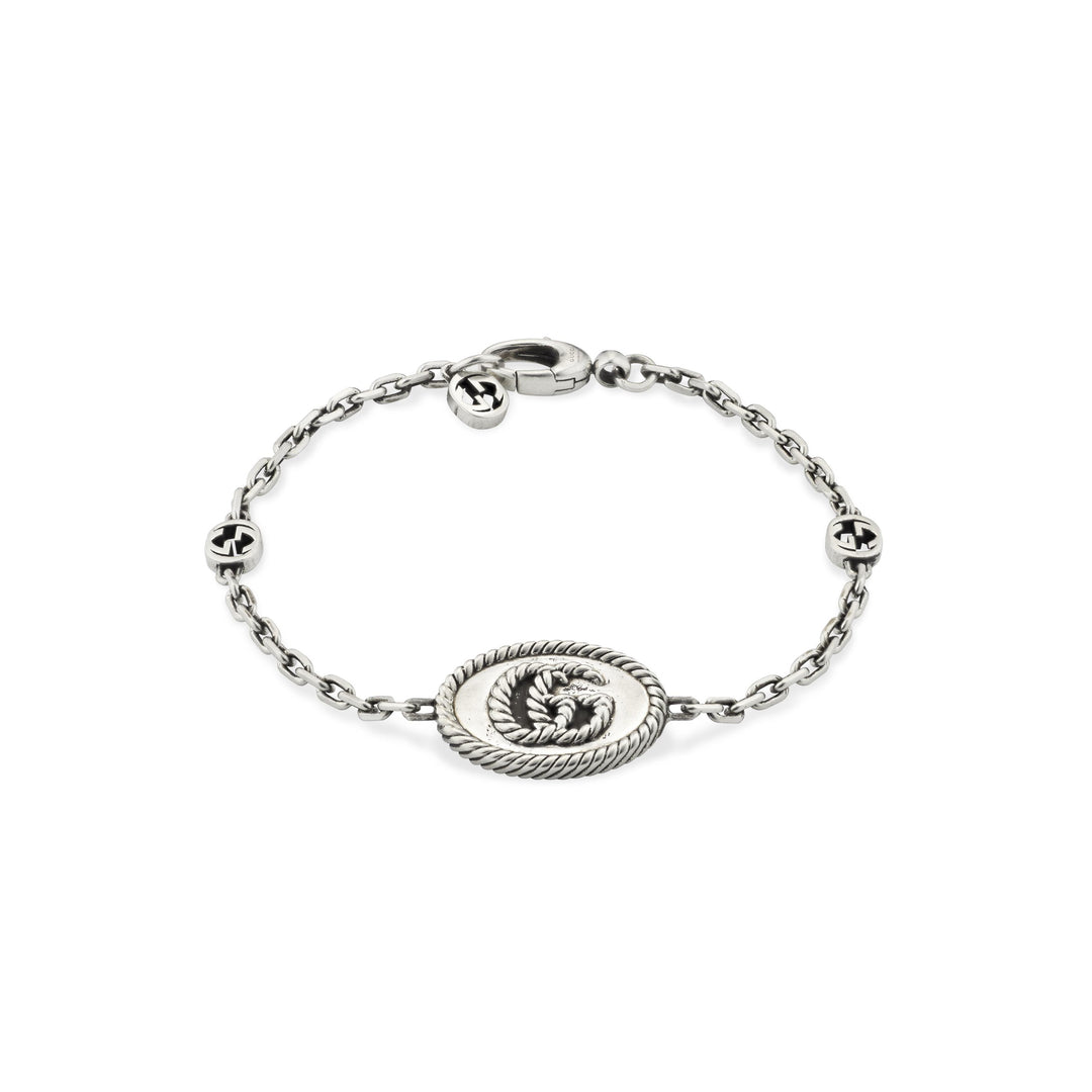 YBA627749001017|GUCCI |GG MARMONT |Aged Silver Bracelet with GG