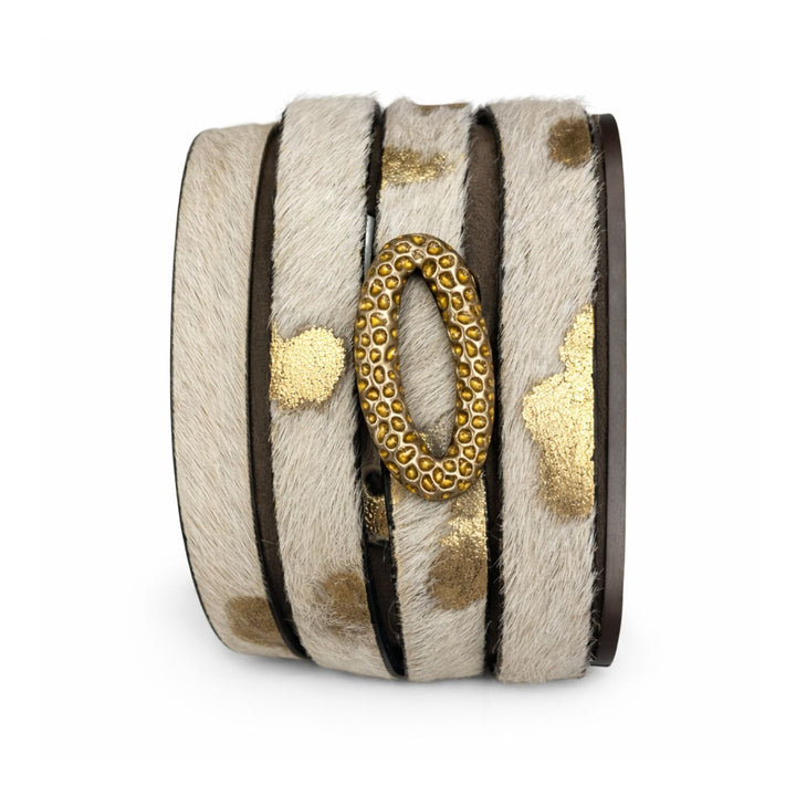 Edgy Cow Print Bracelet