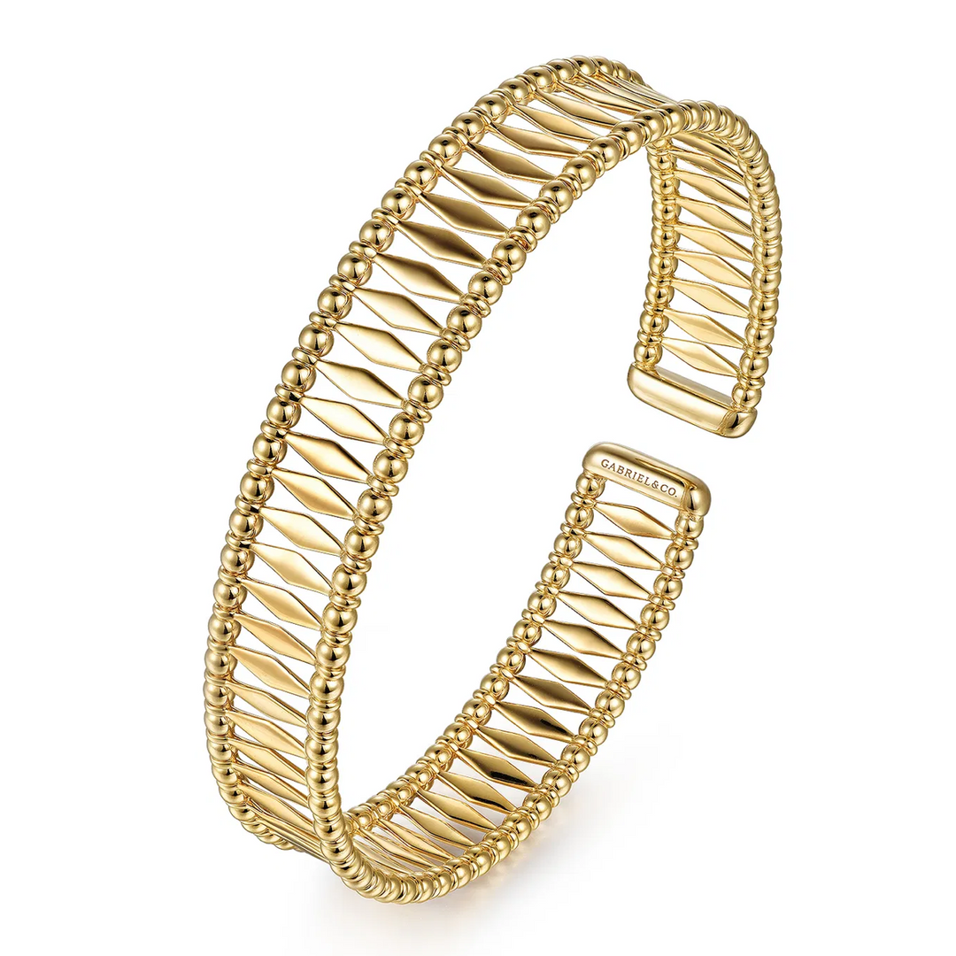 14K Yellow Gold Bujukan Cuff Bracelet