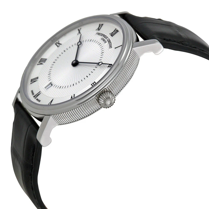 Slimline Classic Black Leather Strap 39MM Watch