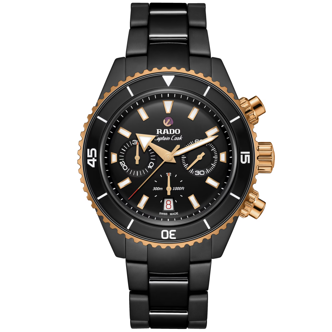 Captain Cook Chronograph Black Ceramic 42MM Watch
