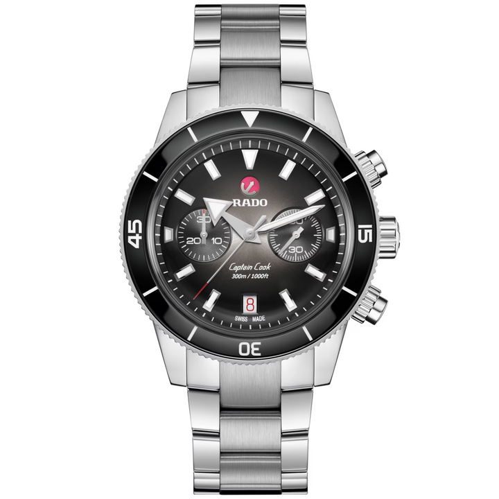 Captain Cook Chronograph Silver Gradient Dial 43MM Watch