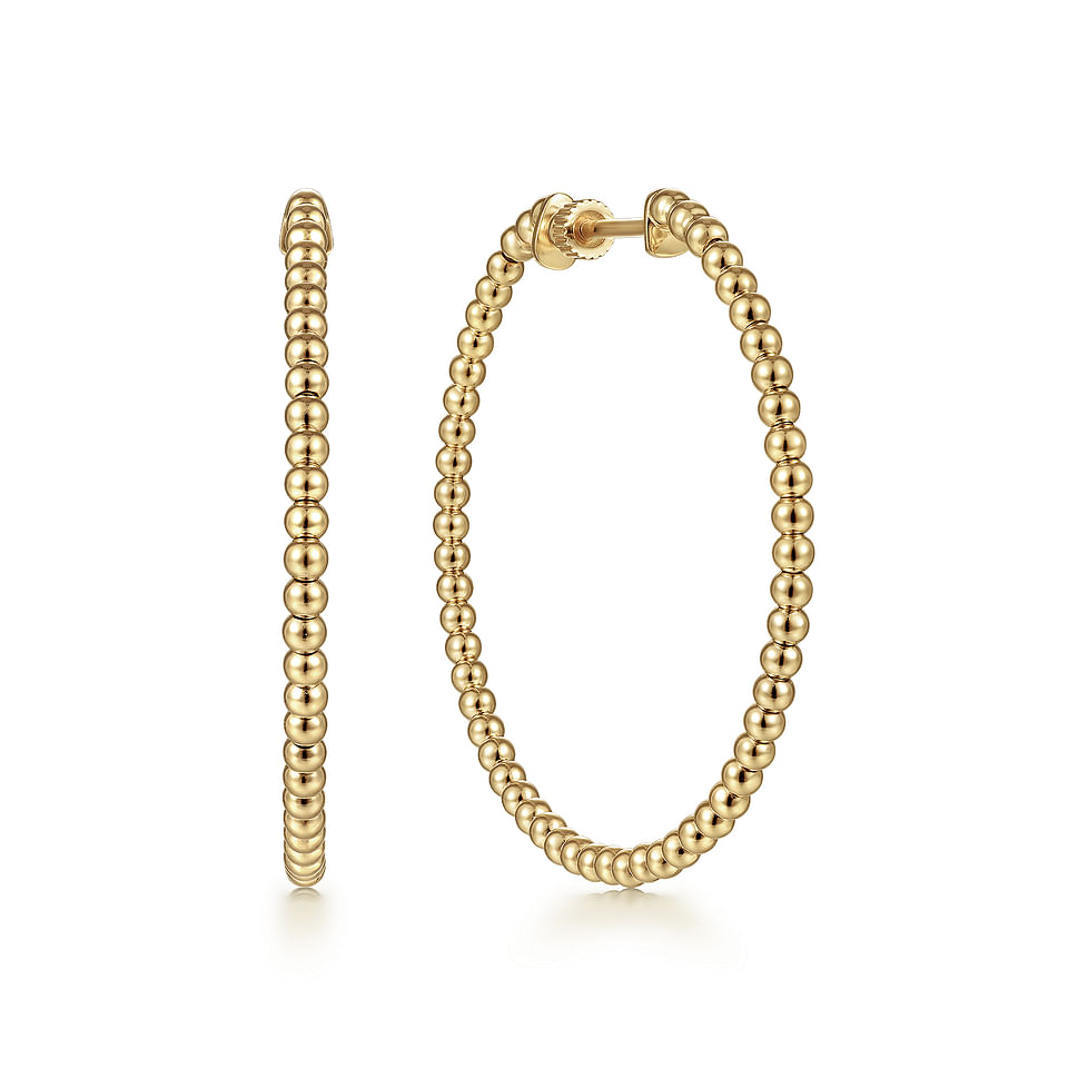 40MM Beaded Hoop Earrings
