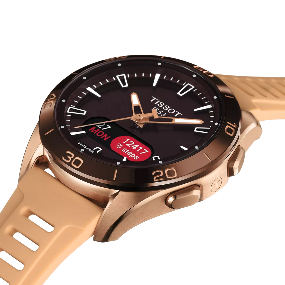 T-Touch Connect Sport Titanium Case Rose Gold PVD 44MM Watch