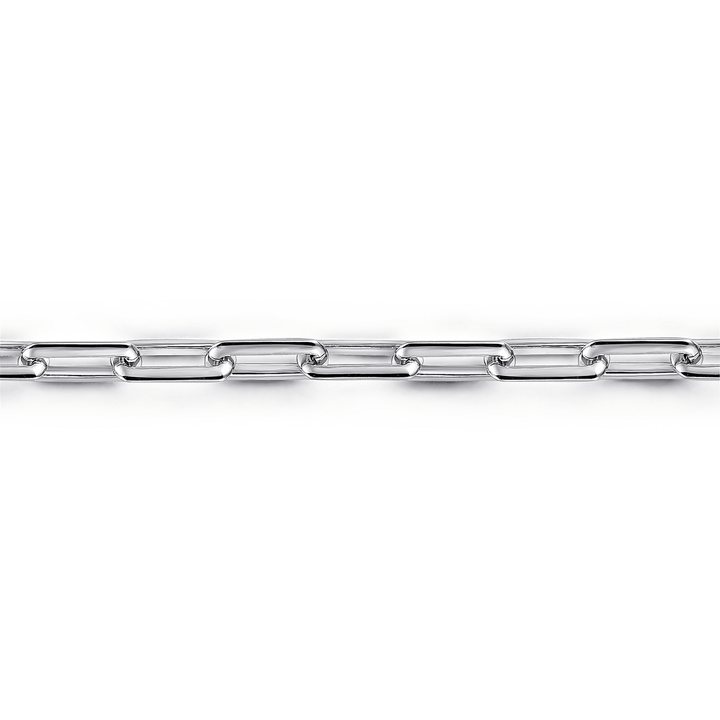 Silver Men's Solid Chain Bracelet