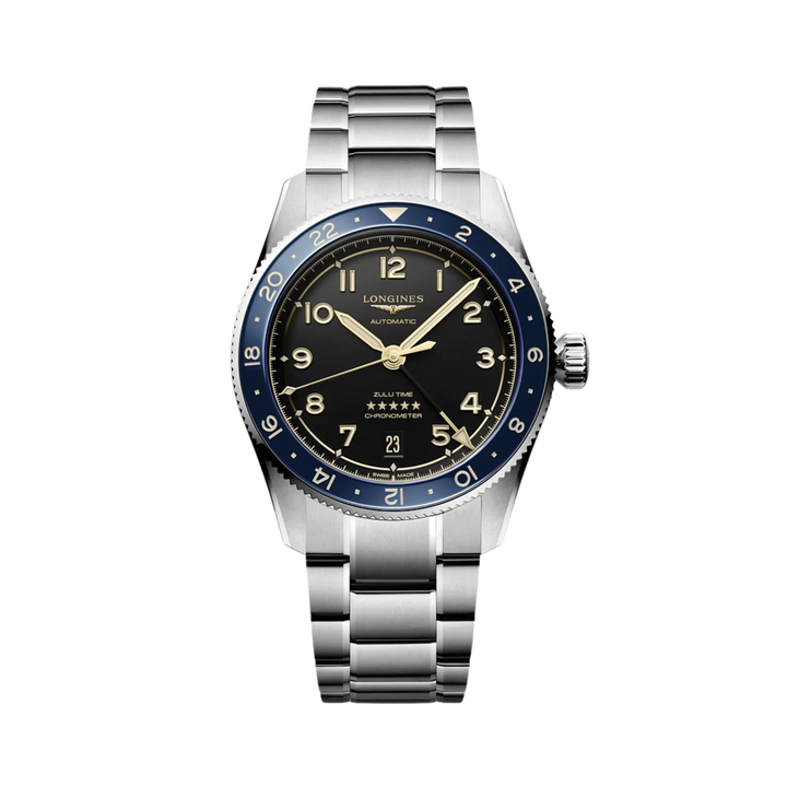 Spirit Zulu Time Blue Bezel 39MM Watch
