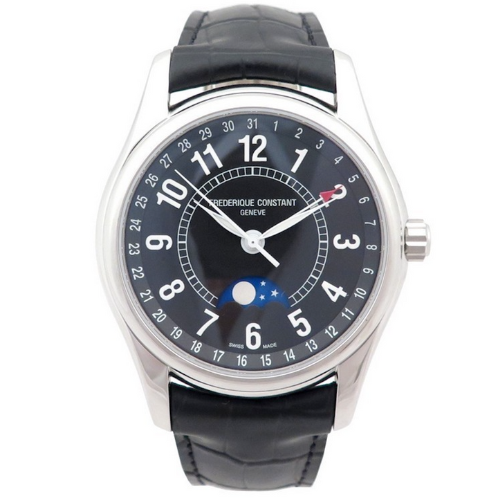 Moontimer Black Dial and Strap 43MM Watch