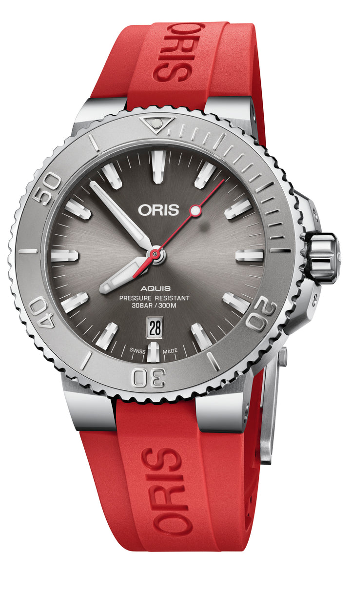 Aquis Date Relief Red 43.5MM Watch