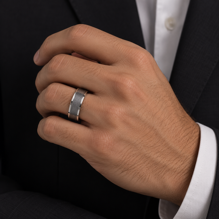 6mm White Gold Band Ring