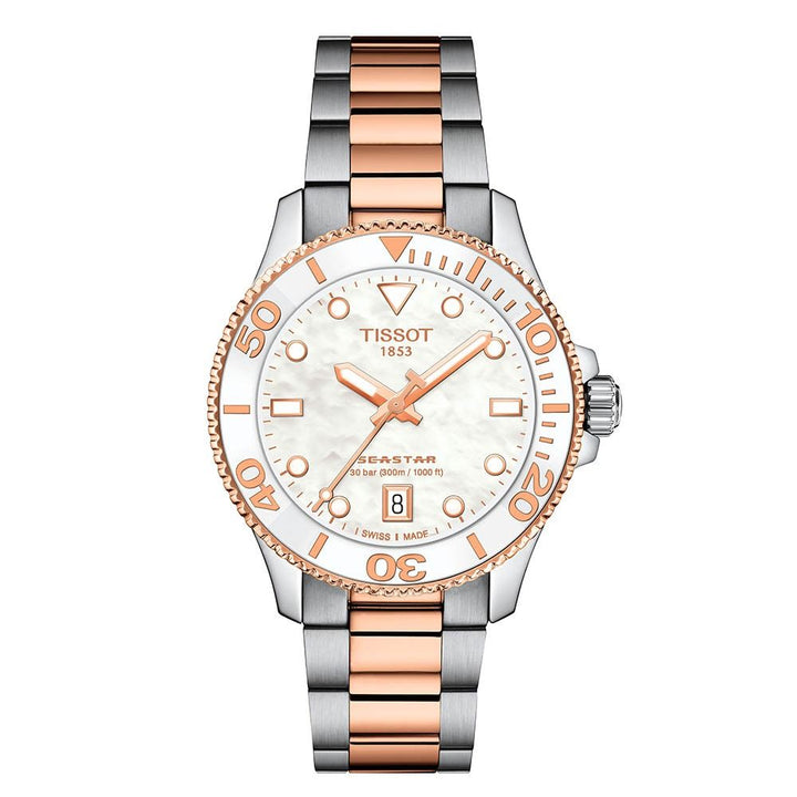 Seastar Two Tone with White Dial 36MM Watch