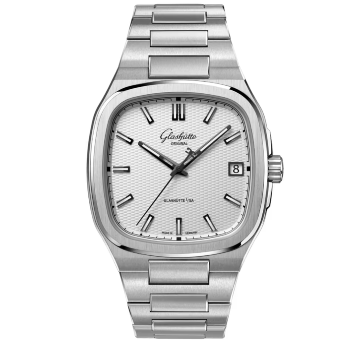 Seventies Silver Dial and Stainless Steel 39x39MM Watch