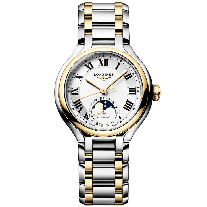 Primaluna Moonphase Stainless Steel and 18K Yellow Gold Cap 200 34MM Watch