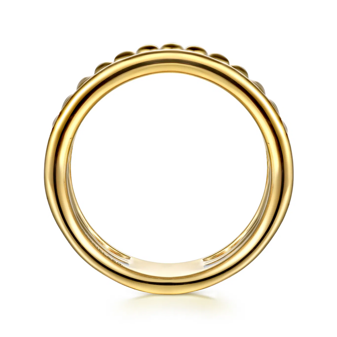 Bujukan Link 14K White Yellow Gold Bujukan Diamond Easy Stackable Ring