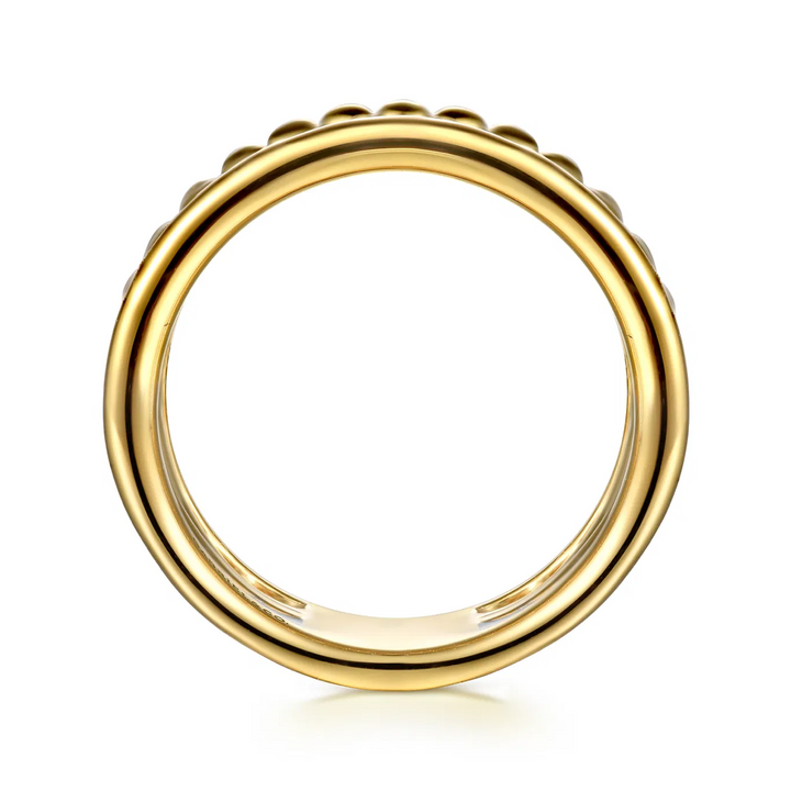 Bujukan Link 14K White Yellow Gold Bujukan Diamond Easy Stackable Ring