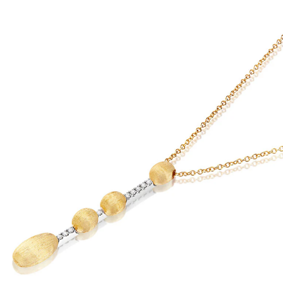 Yellow Gold Pendant Necklace with Diamonds