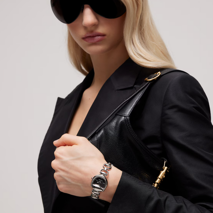 Horsebit Black Dial Watch