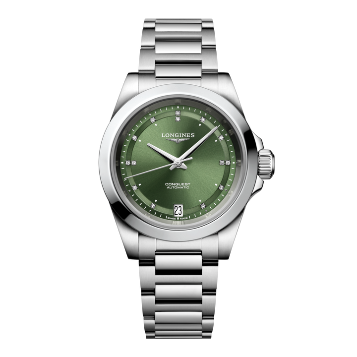 Conquest Green Diamond Dial 34MM Watch