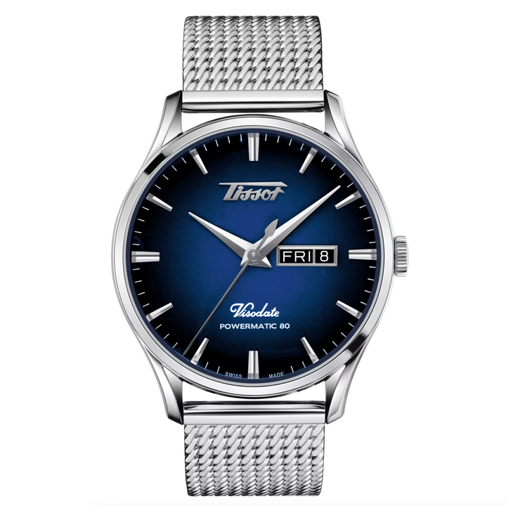 Visodate Powermatic 80 Mesh Bracelet with Blue Dial 42MM Watch