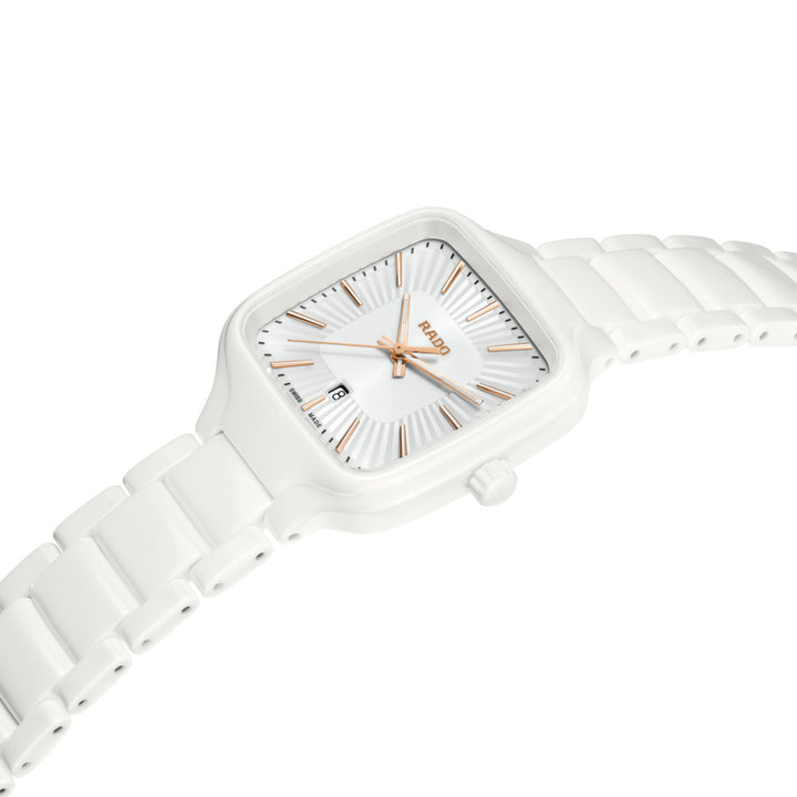 True Square Quartz White Ceramic 29MM Watch