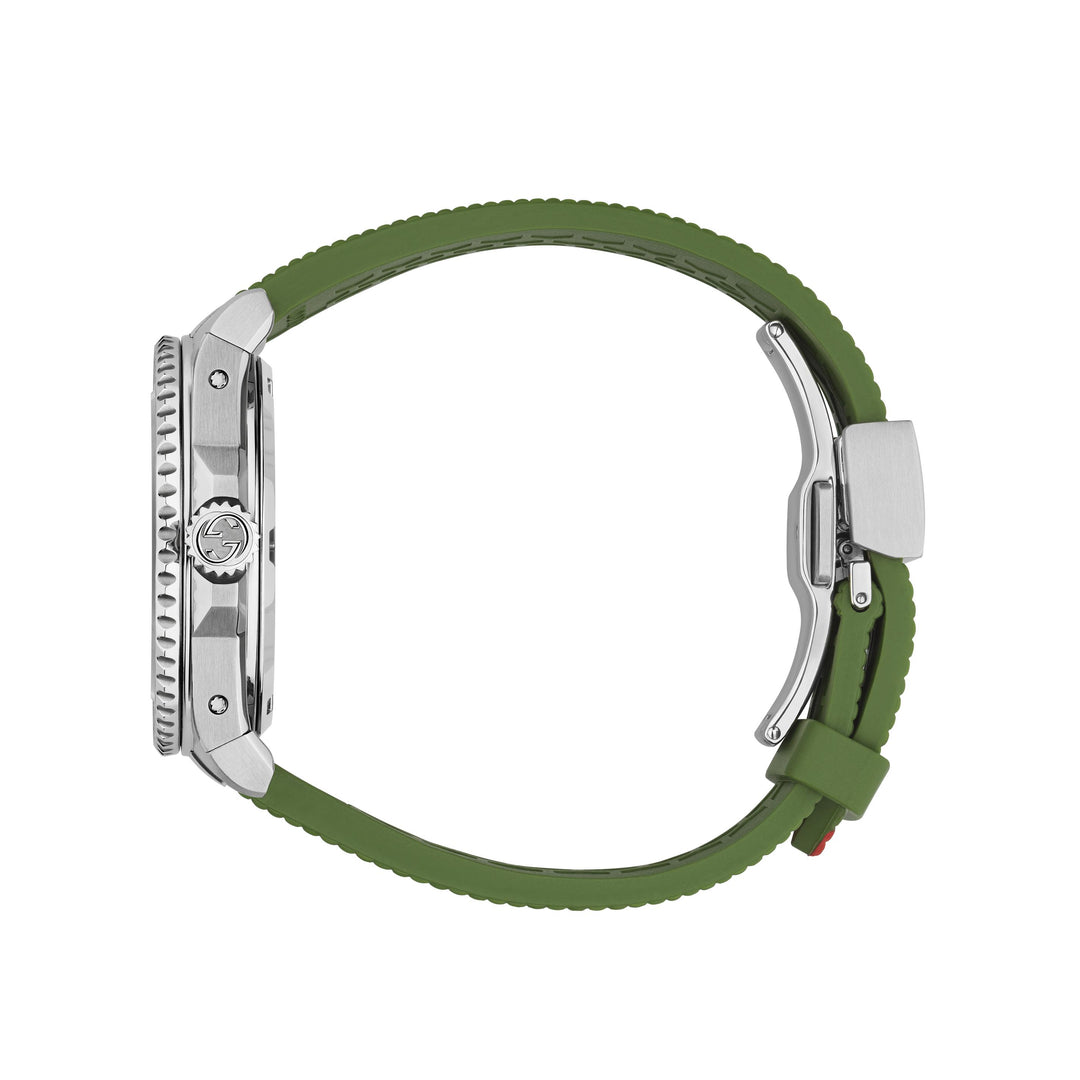 Dive Black Dial with Red and Green Rubber Strap 40MM Watch
