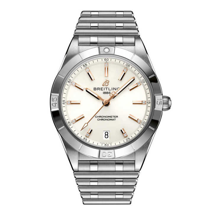 Chronomat White with Diamond Dial 36MM Watch