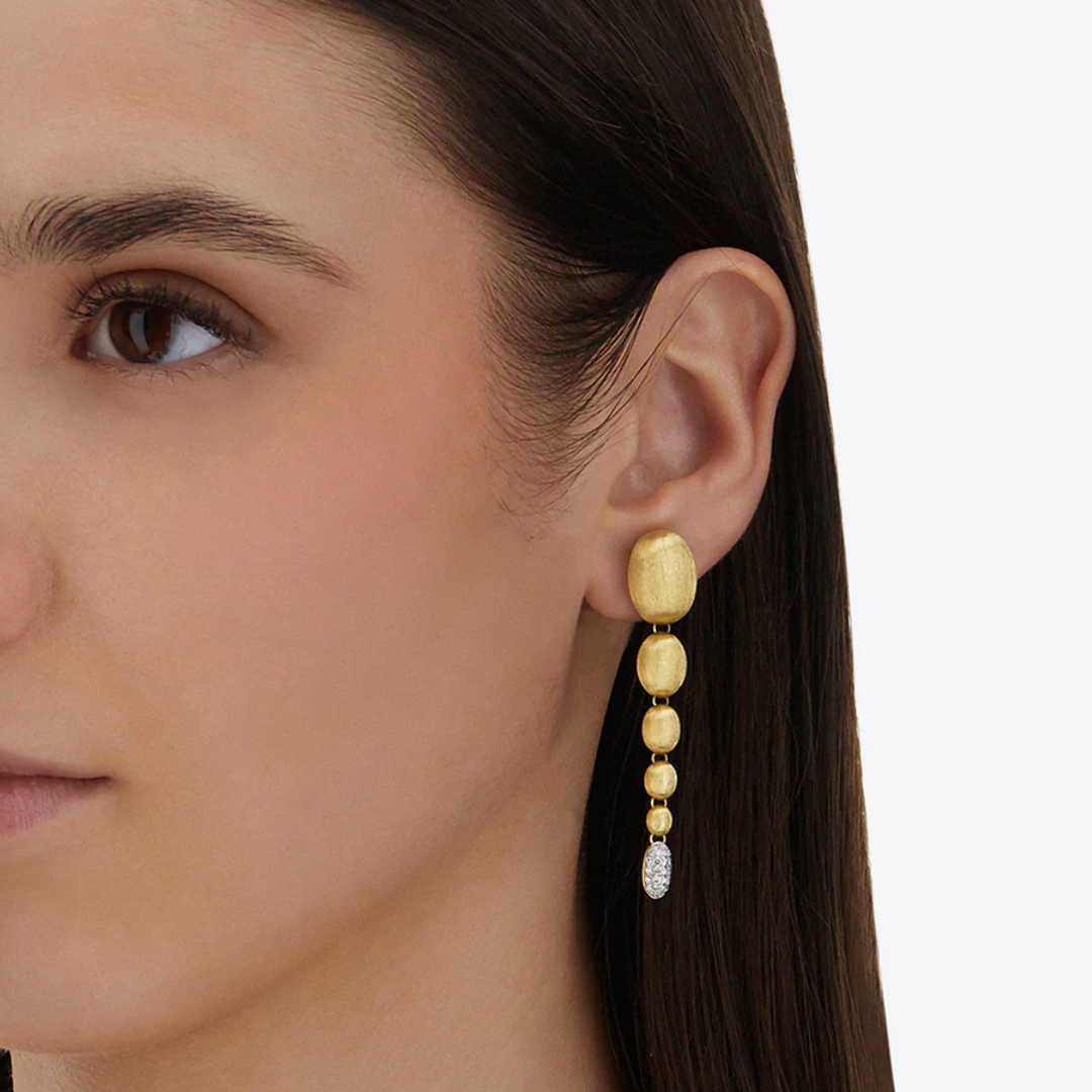 Dancing Gold and Diamond Earrings