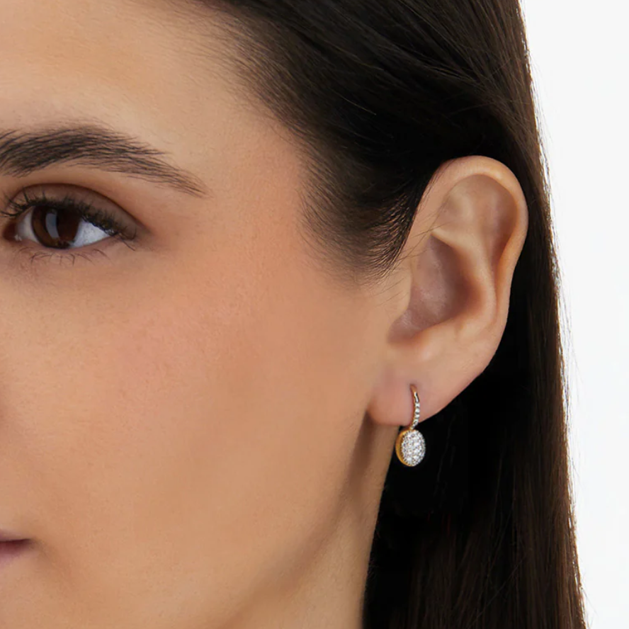 Dancing Baby Ciliegine Gold and Diamond Ball Drop Earrings