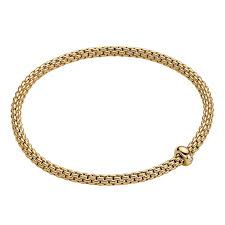Flex-it Yellow Gold and Diamond Bracelet; Small