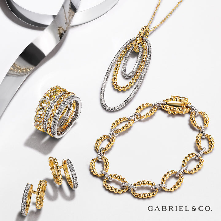 Multi Ovals Diamond Necklace