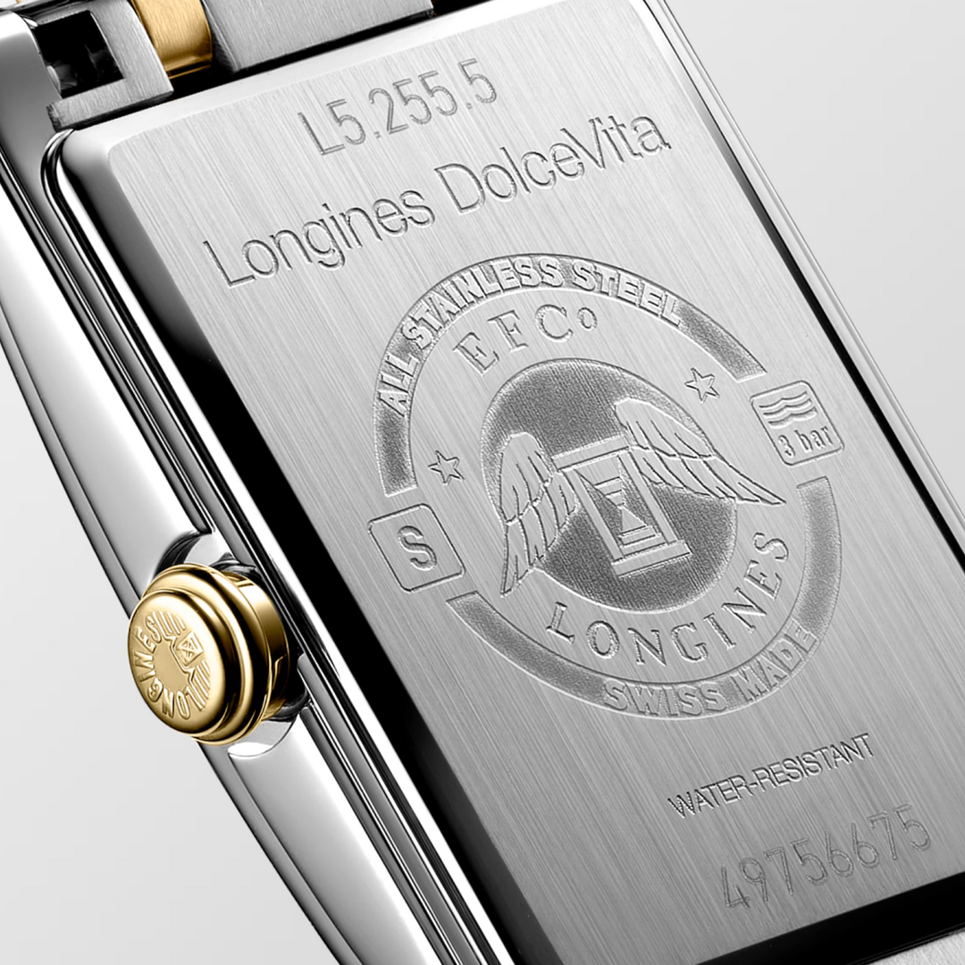 Dolcevita Steel and Rose Gold 20x32MM Watch