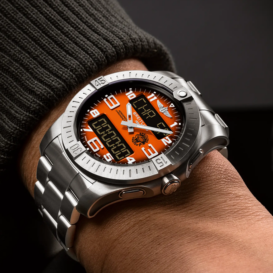 Aeropspace B70 Orbiter Titanium Orange Dial 43MM Watch