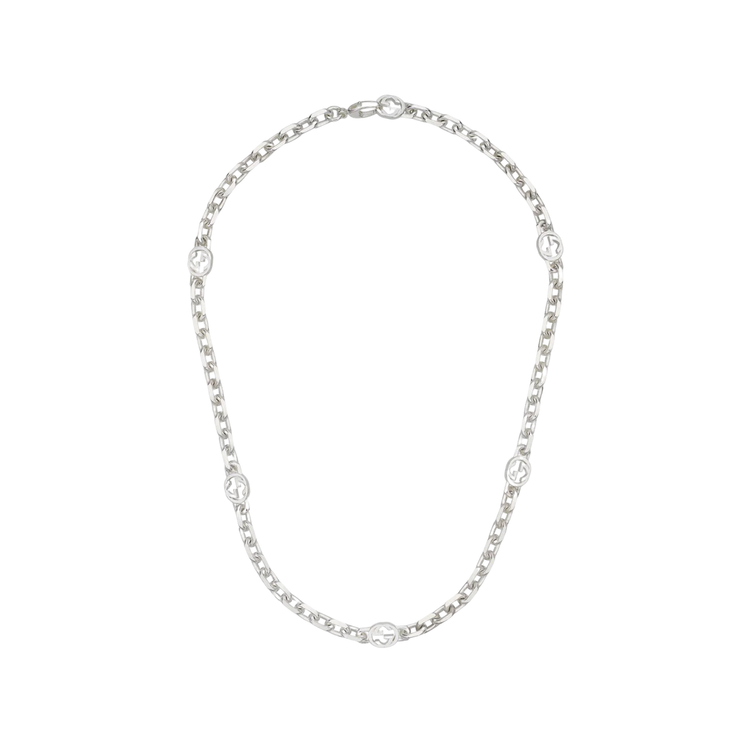 Interlocking G Chain Silver Necklace