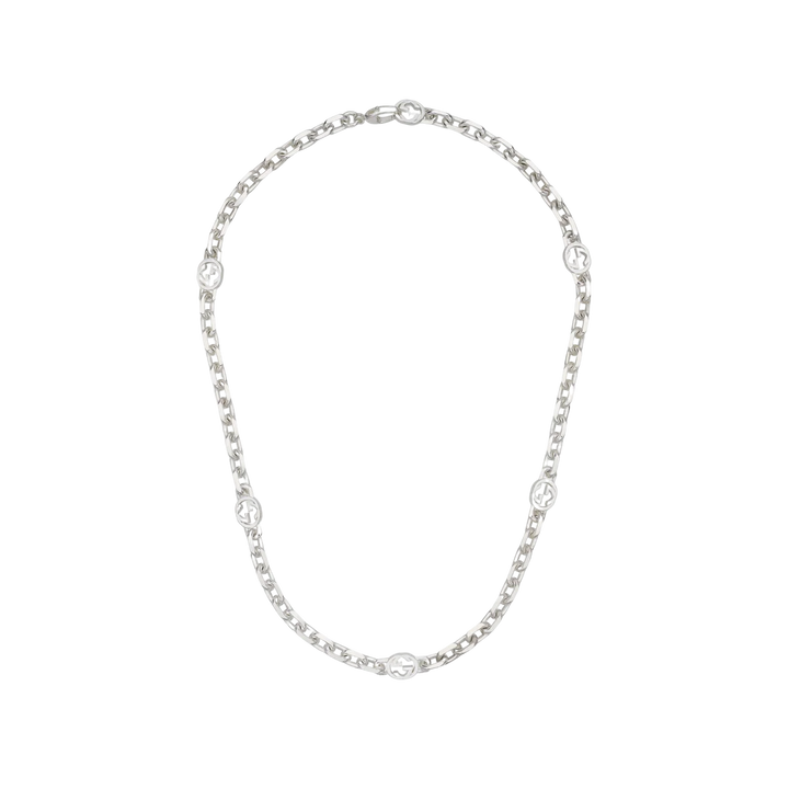 Interlocking G Chain Silver Necklace