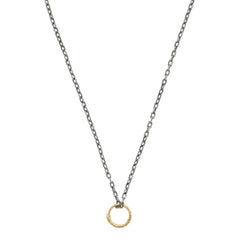 YBB46199700100U|GUCCI |Ouroboros Silver Chain with 18K Yellow Gold Snake Charm 60cm (23.6in)
