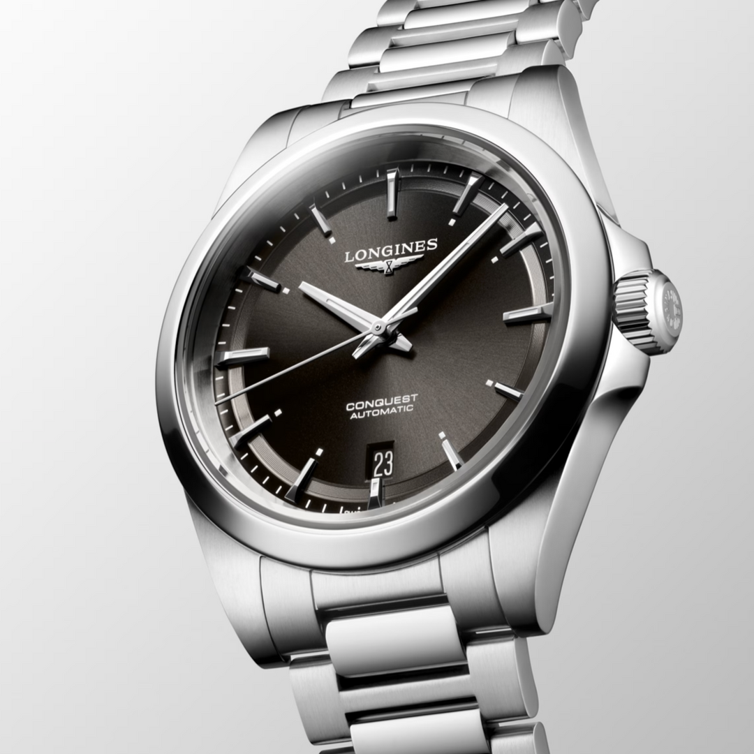 Conquest Black Dial 38MM Watch