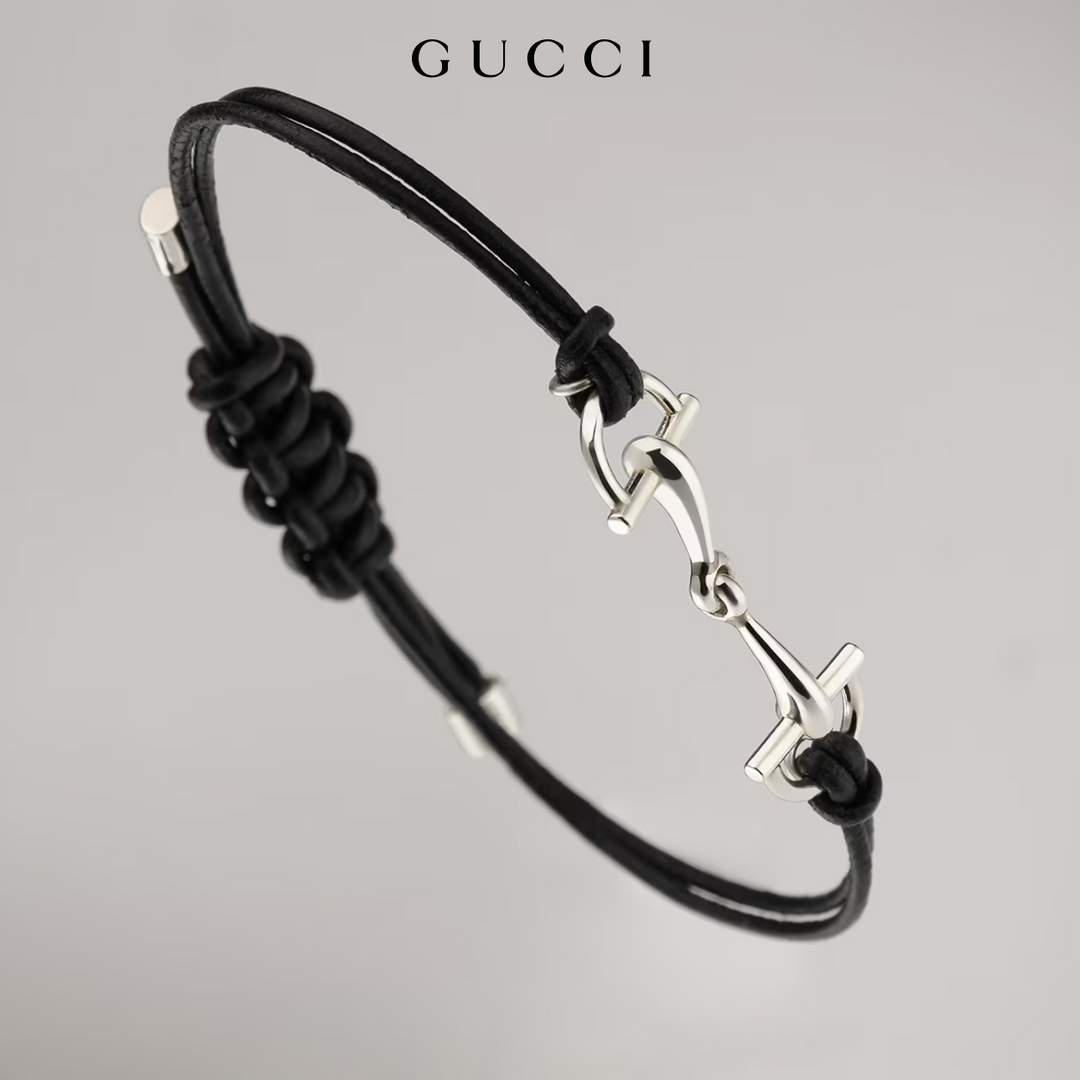 Staffa Silver and Leather Bracelet