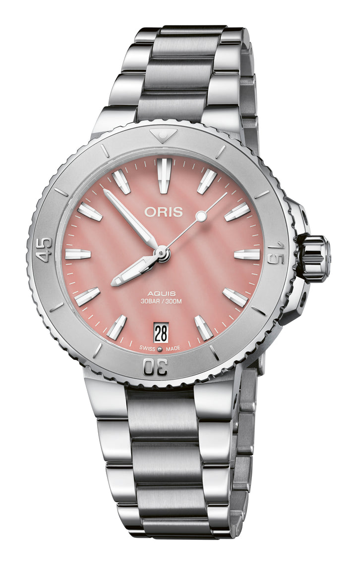 Aquis Date Pink Mother Of Pearl 36.5MM