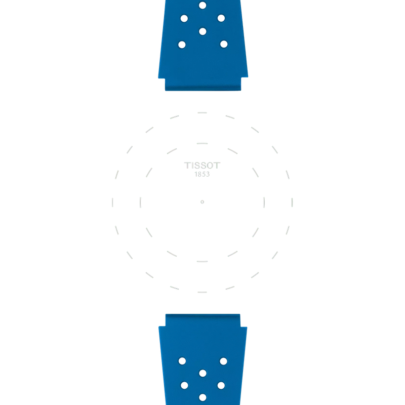 Blue Sideral Rubber Strap Lugs 20MM