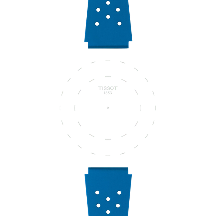 Blue Sideral Rubber Strap Lugs 20MM